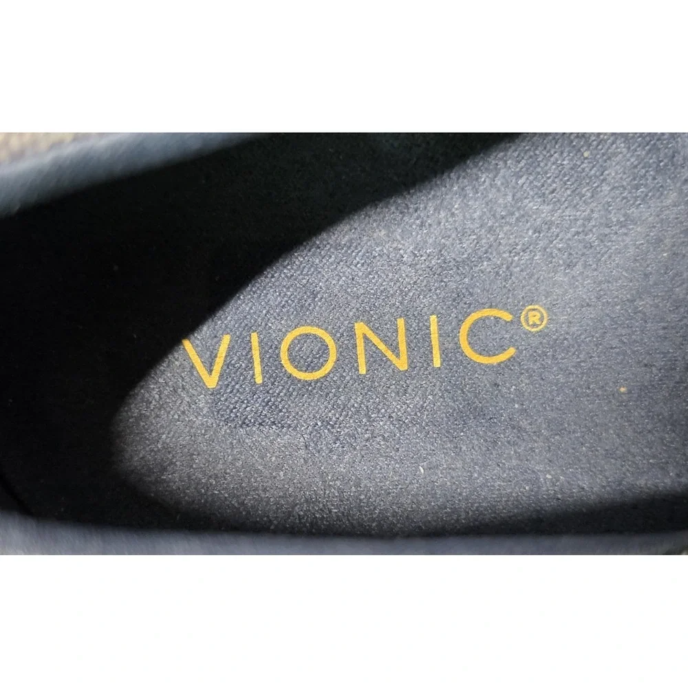 Vionic Kearny Womens Sz 9.5 Blue Denim Platform  Slip On Comfort Sneakers Shoes